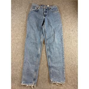 Vintage 90s Levis 550 Relaxed Fit Tapered Jeans Womens 9 Juniors Blue Red Tab